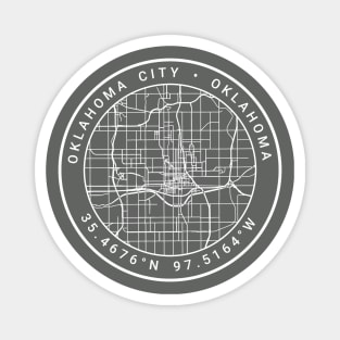 Oklahoma City Map Magnet